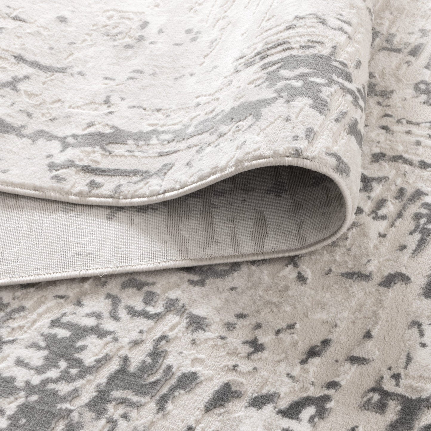 Amalfi Contemporary Cream Grey Rug - AMAL02