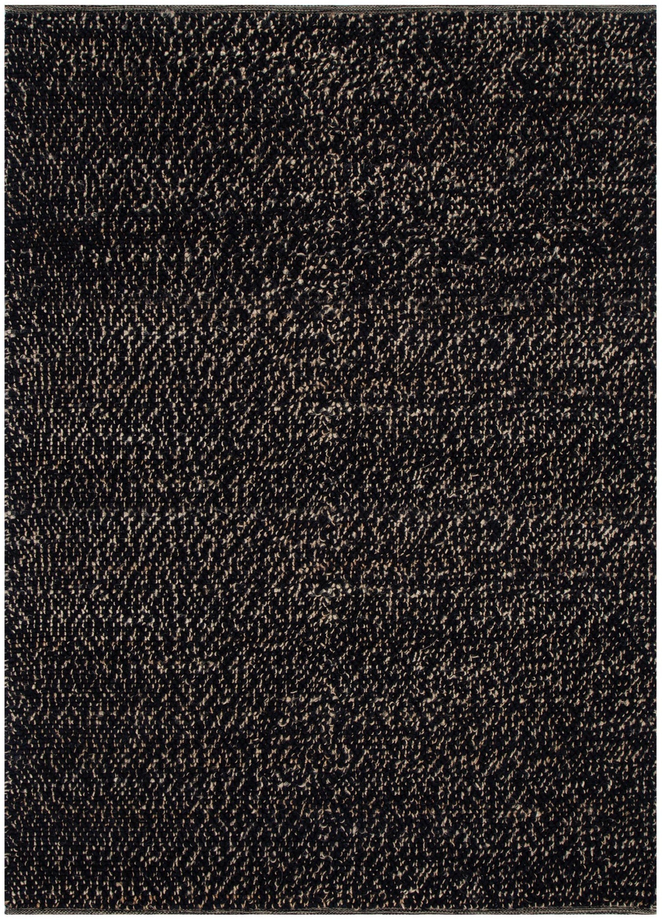 Eco Weave Black Jute and Wool Rug