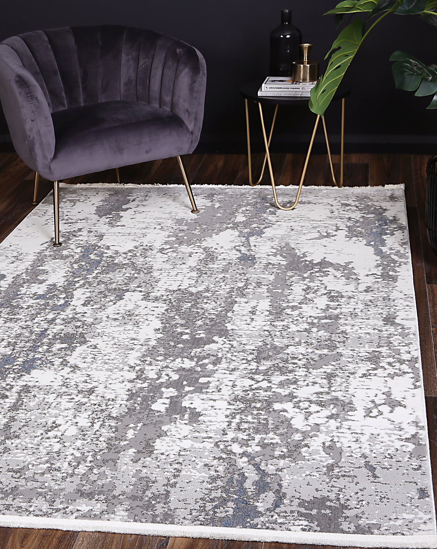 Bohemian Paradise One Modern Grey Blue Rug