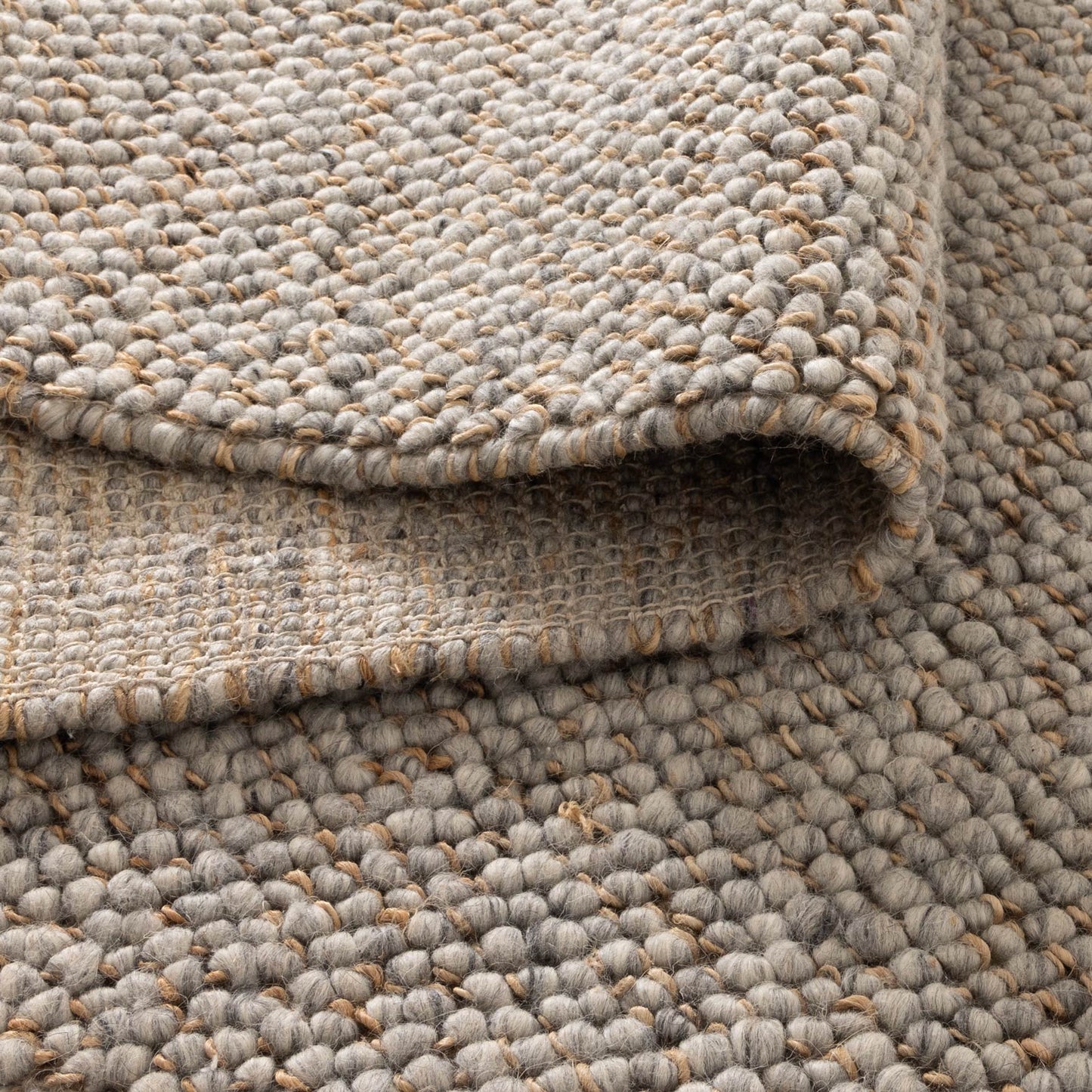 Eco Weave Grey Jute and Wool Rug