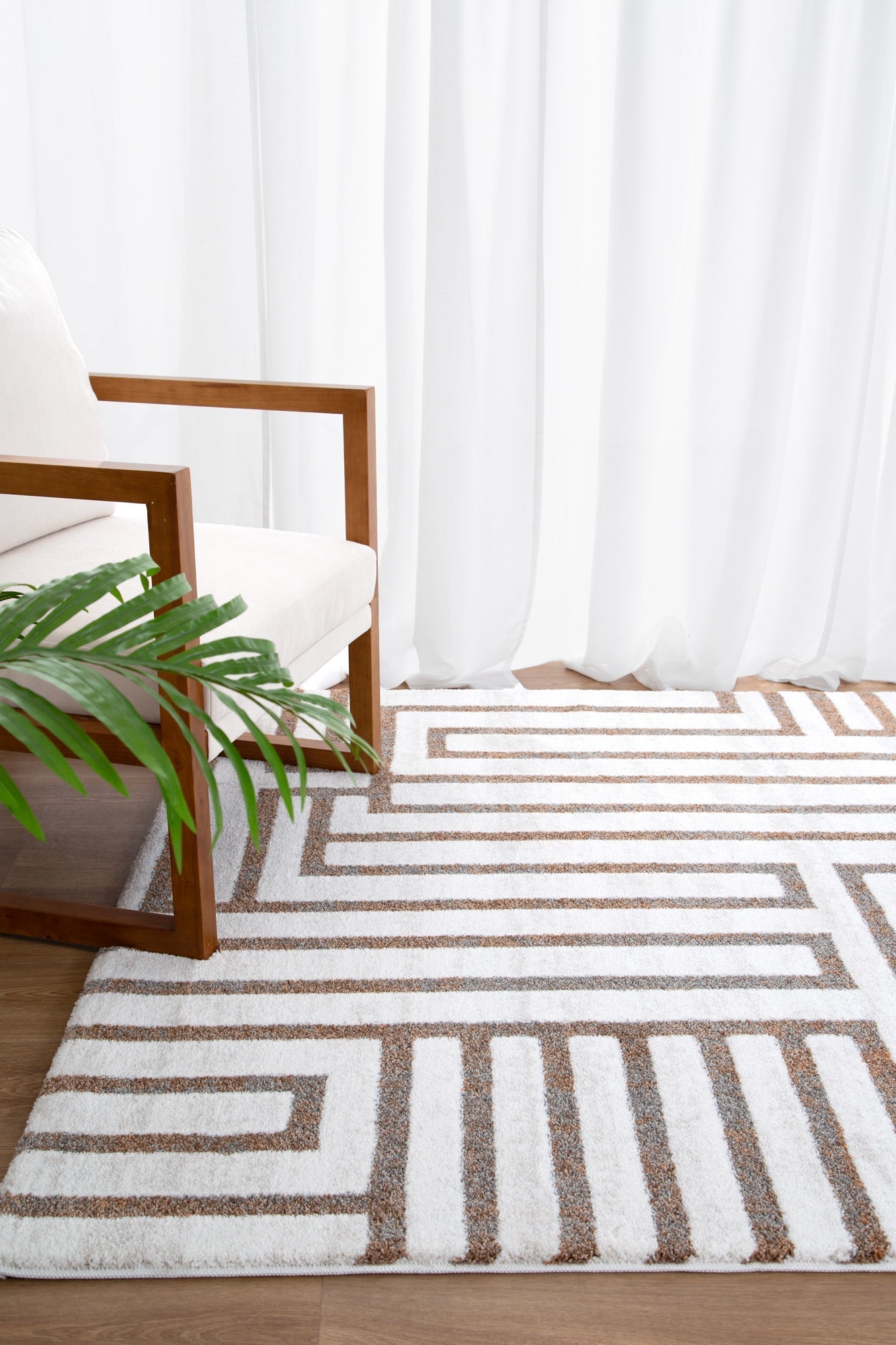 Indulgence Maze Cream Rug - INDU003