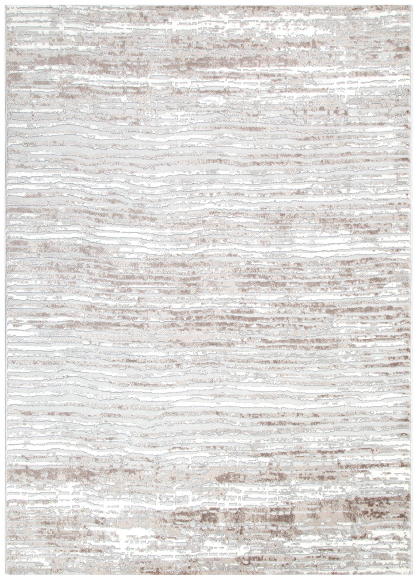 Jade Distressed Lines Grey Beige Rug - JADE001