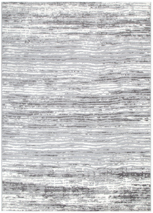 Jade Distressed Lines Grey Rug - JADE002