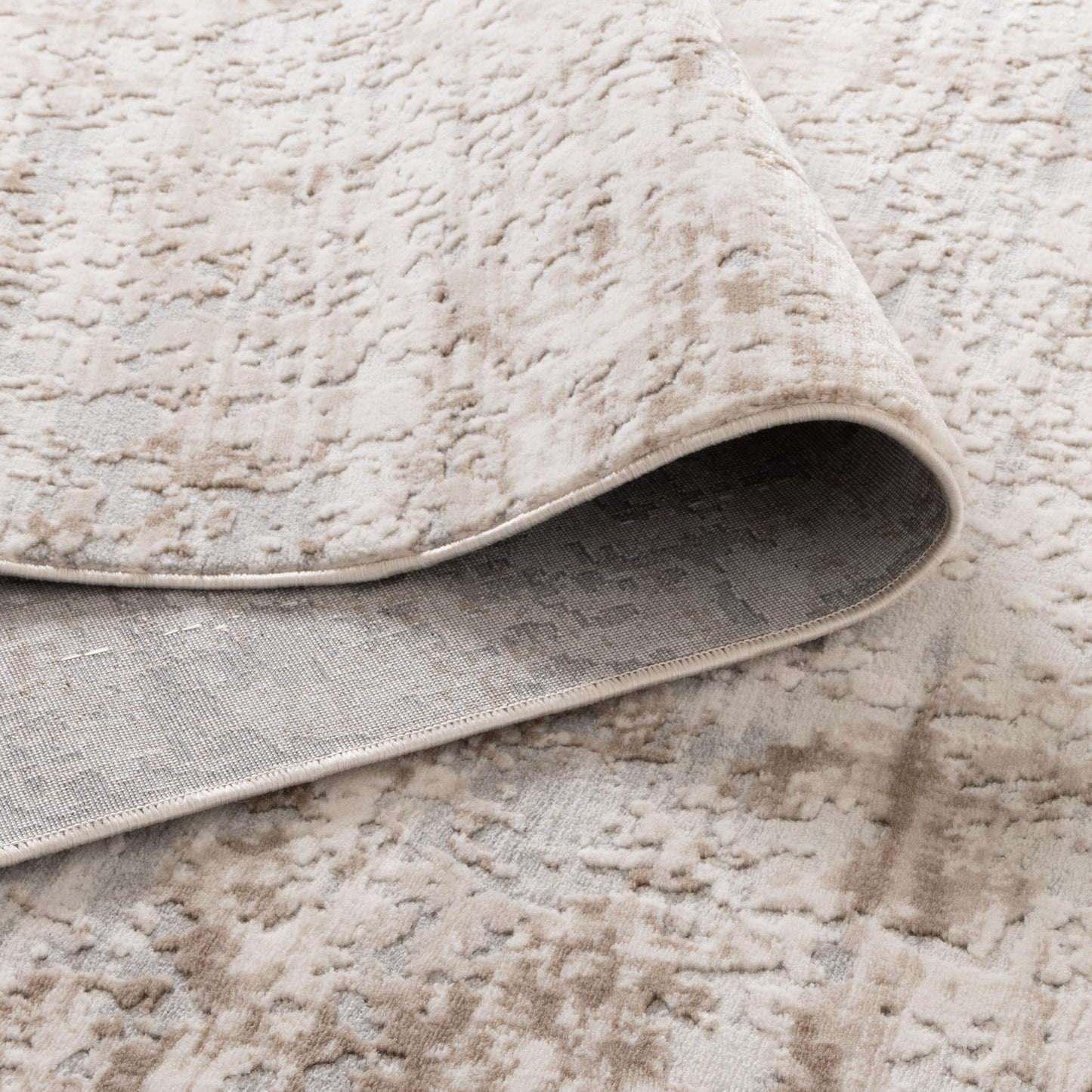 Maya Abstract Distressed Cream and Beige Rug - M105