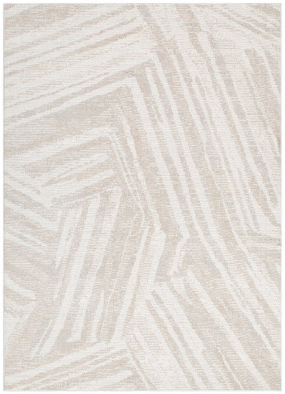 Toscana Geo Lines Beige Cream Rug - TOS1