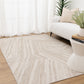 Toscana Geo Lines Beige Cream Rug - TOS1