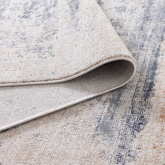 Toscana Distressed Splash Beige Blue Rug TOS5