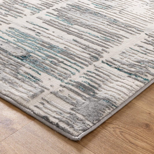 V002: Vestige Abstract Grey Blue Rug