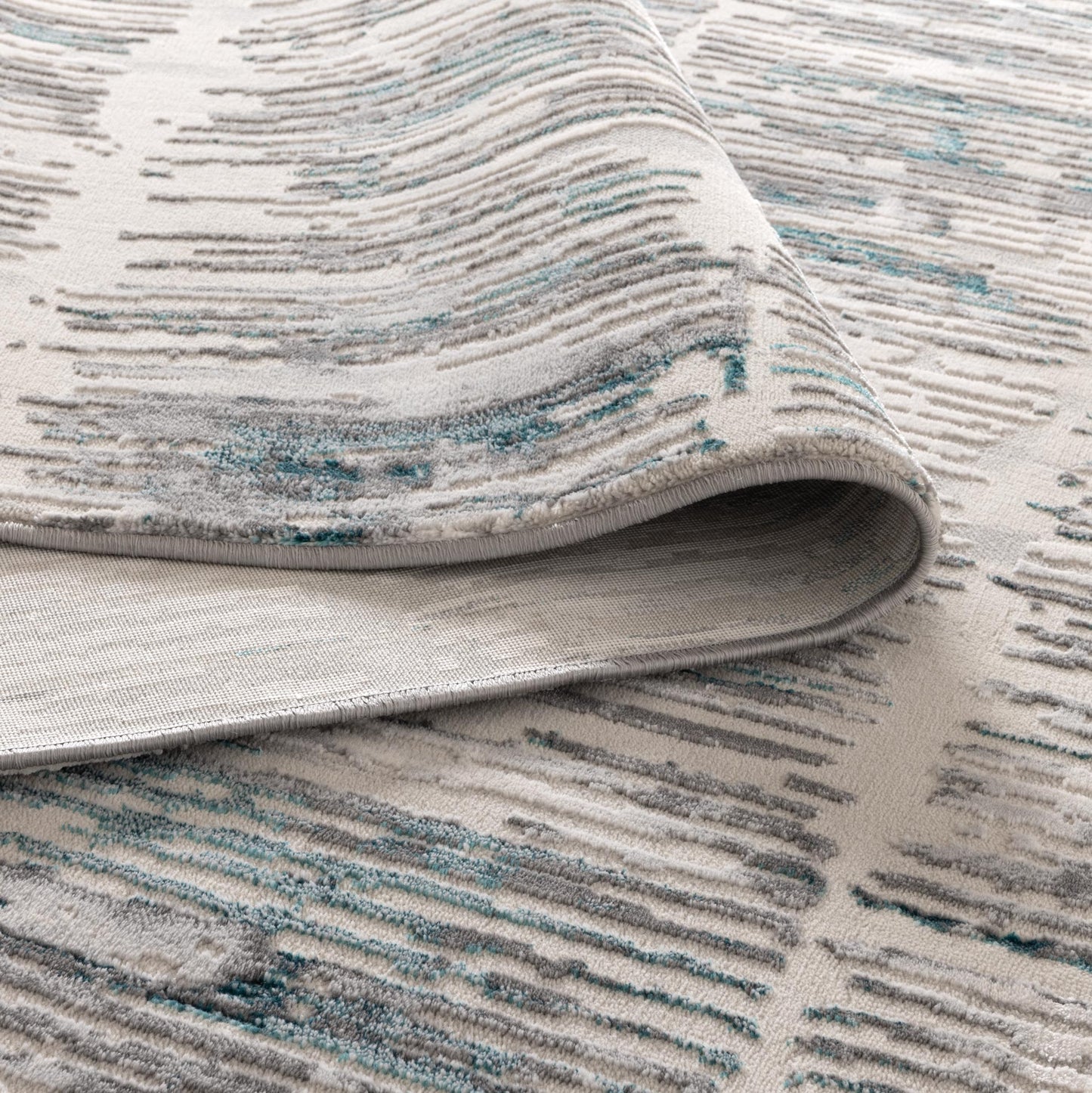 V002: Vestige Abstract Grey Blue Rug