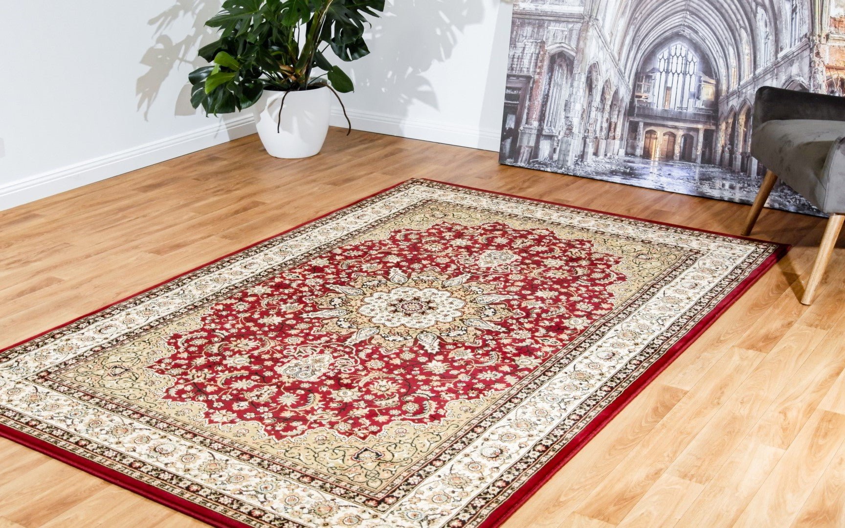 Agrabah Traditional Rug 119 Burgundy.