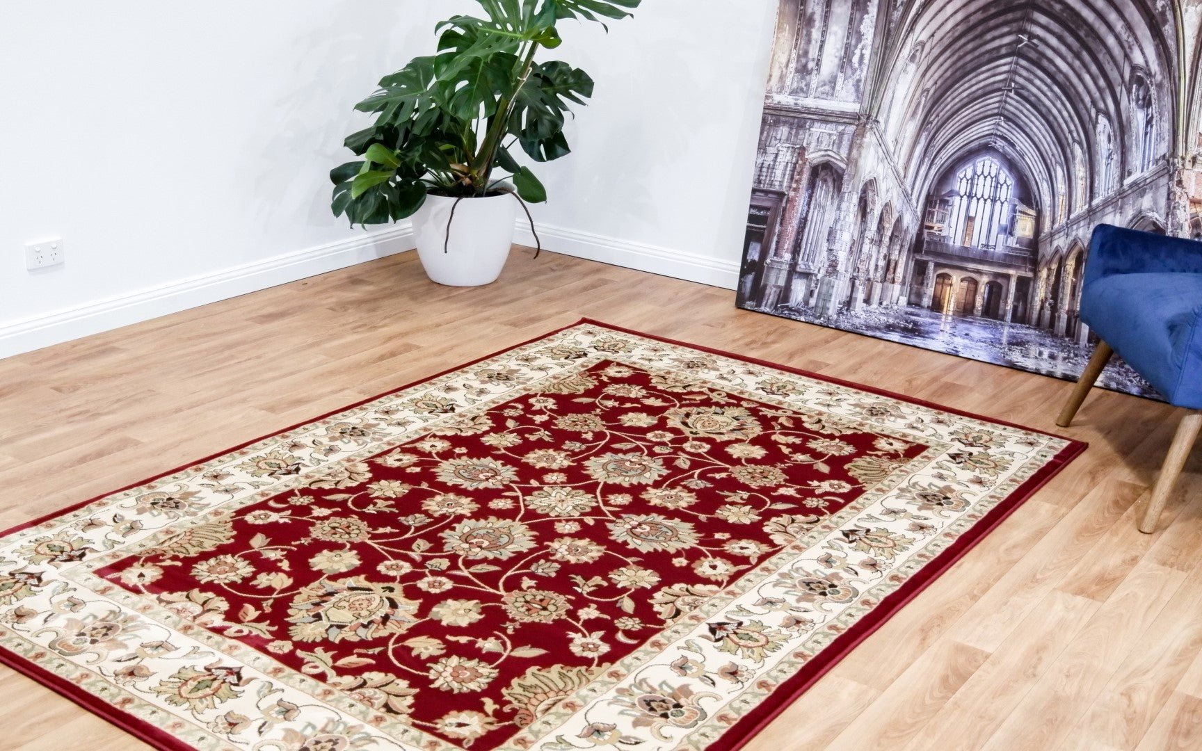 Agrabah Traditional Rug 538 Burgundy.