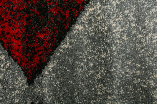 Iconic 09468 Grey Red A - Rugs PointMagento Product